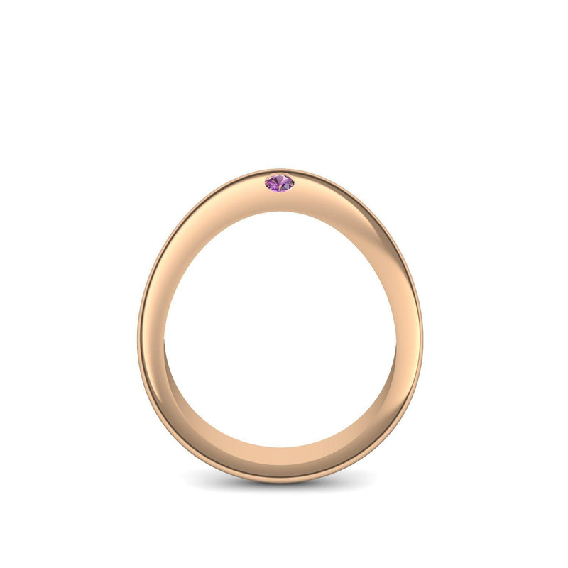 Ring Geschwungen Rosegold Amethyst