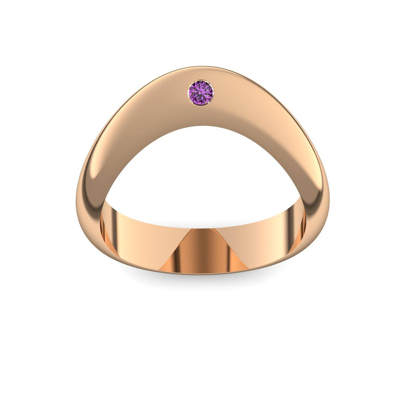 Ring Geschwungen Rosegold Amethyst