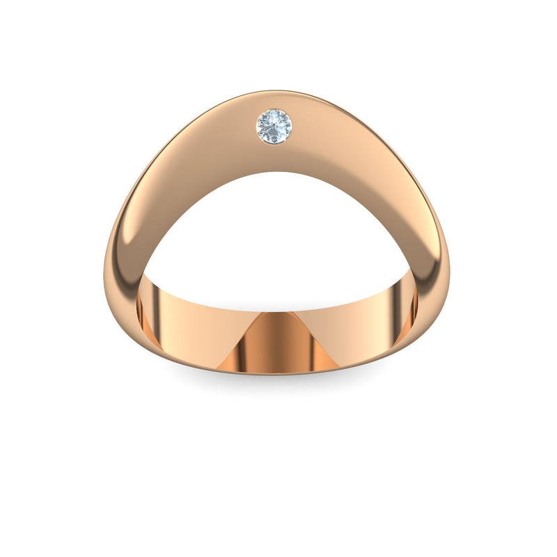 Ring Geschwungen Rosegold Aquamarin