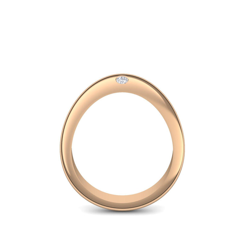 Ring Geschwungen Rosegold Brillant