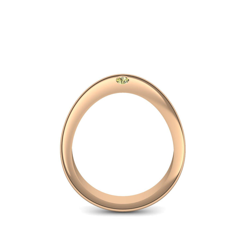 Ring Geschwungen Rosegold Peridot