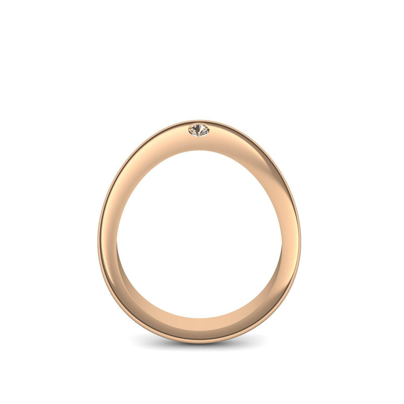 Ring Geschwungen Rosegold Rauchquarz