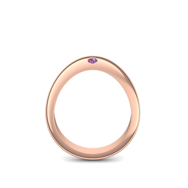 Ring Geschwungen Rotgold Amethyst