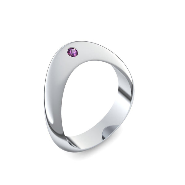 Ring Geschwungen Silber Amethyst