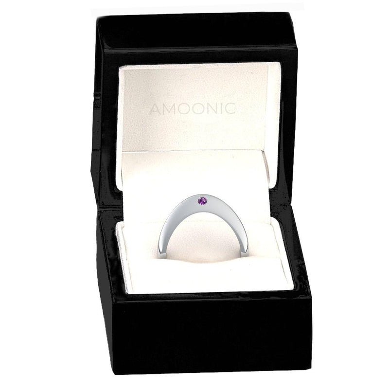 Ring Geschwungen Silber Amethyst