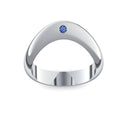 Ring Geschwungen Silber Saphir