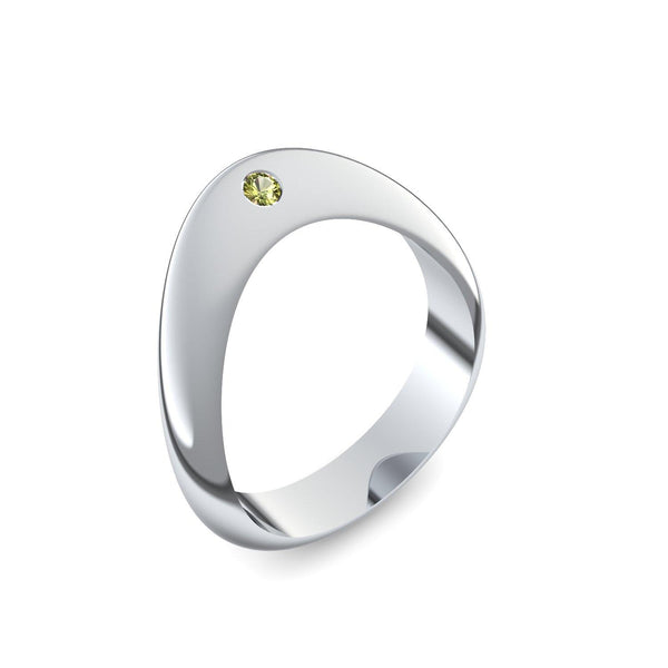 Ring Geschwungen Weissgold Peridot