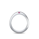 Ring Geschwungen Weissgold Rubin