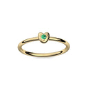 Ring Herz Gelbgold Smaragd