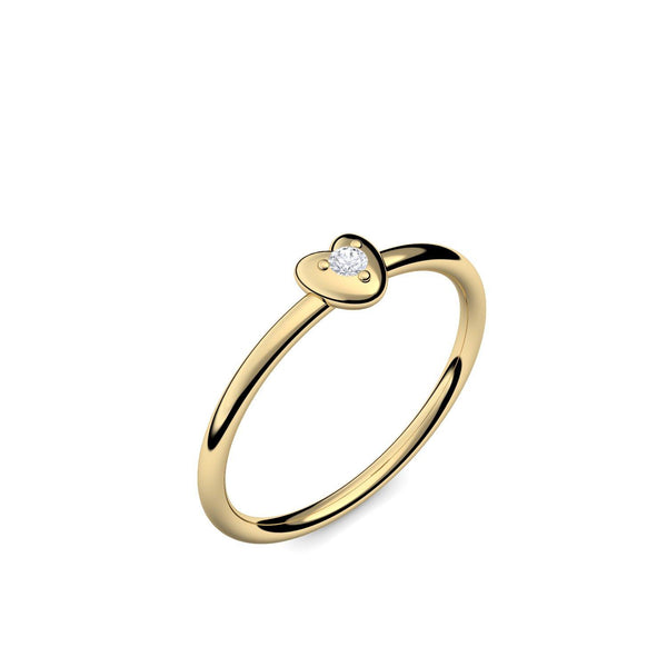 Ring Herz Gelbgold Zirkonia