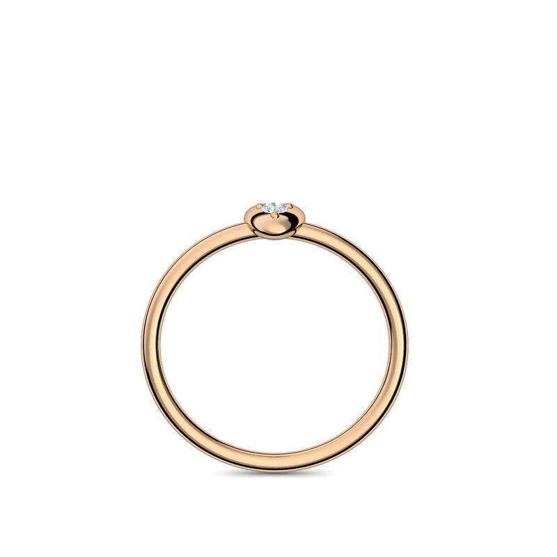 Ring Herz Rosegold Brillant