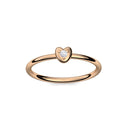 Ring Herz Rosegold Brillant