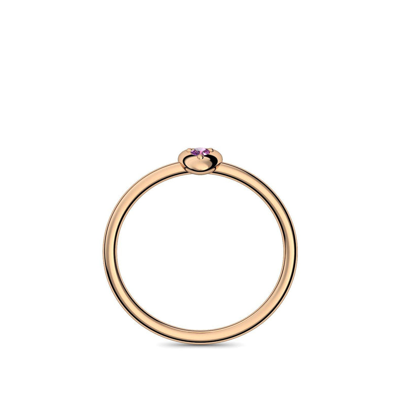 Ring Herz Rosegoldvergoldet Amethyst