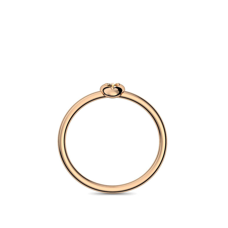 Ring Herz Rosegoldvergoldet Citrin