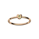 Ring Herz Rosegoldvergoldet Peridot