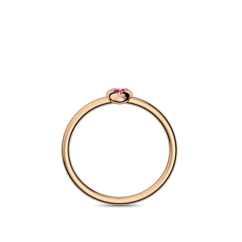 Ring Herz Rosegoldvergoldet Rubin