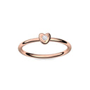 Ring Herz Rotgold Brillant