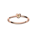 Ring Herz Rotgoldvergoldet Citrin