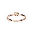 Ring Herz Rotgoldvergoldet Peridot