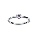 Ring Herz Silber Amethyst