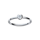 Ring Herz Silber Aquamarin
