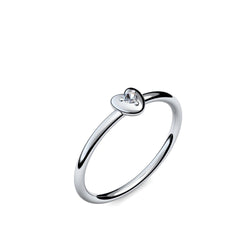 Ring Herz Silber Blautopas