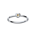 Ring Herz Silber Citrin