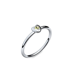 Ring Herz Silber Peridot