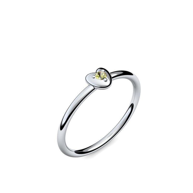 Ring Herz Silber Peridot