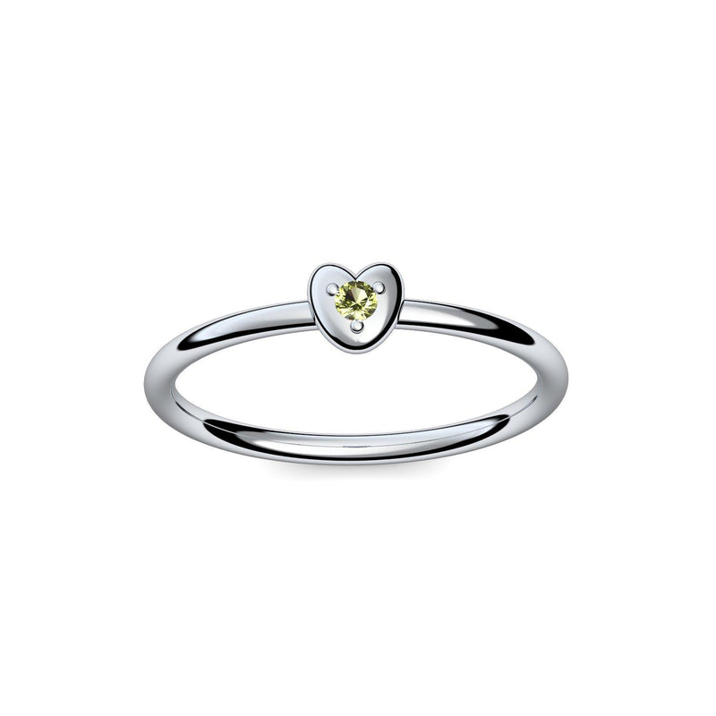 Ring Herz Silber Peridot