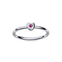 Ring Herz Weissgold Rubin