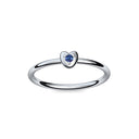 Ring Herz Weissgold Saphir