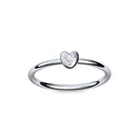 Ring Herz Weissgold Zirkonia