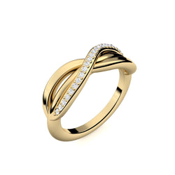 Ring Infinity Gelbgoldvergoldet Zirkonia