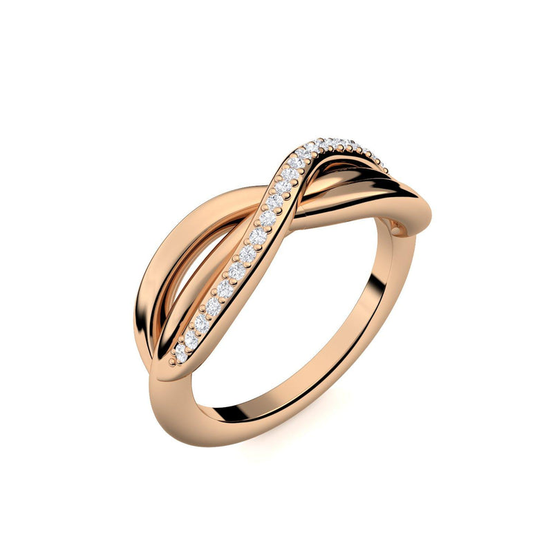 Ring Infinity Rosegoldvergoldet Zirkonia