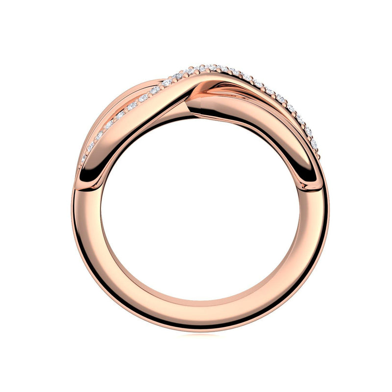 Ring Infinity Rotgoldvergoldet Zirkonia