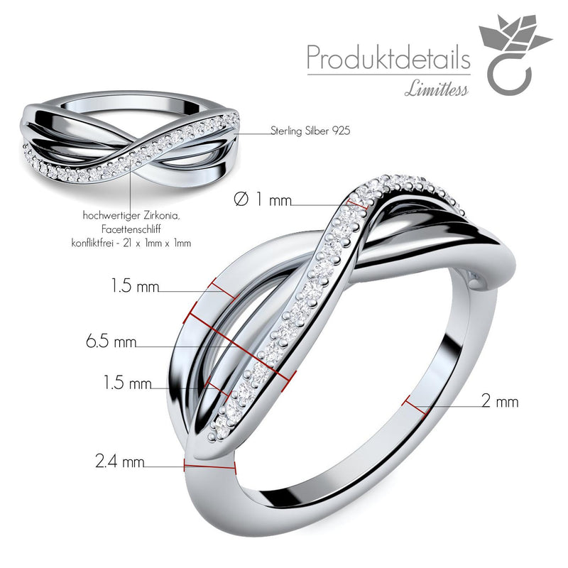 Ring Infinity Silber Zirkonia