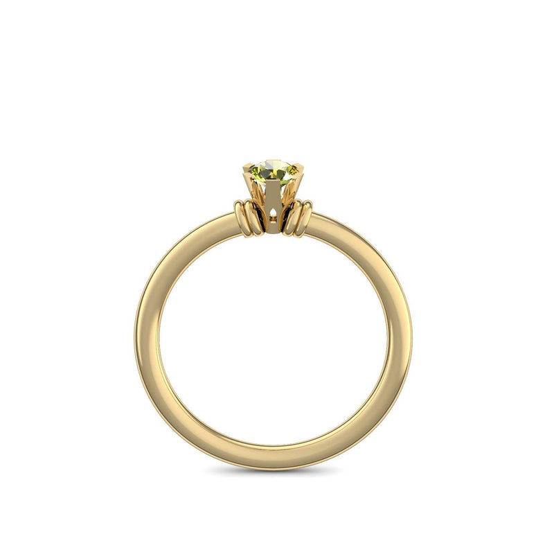 Ring Klassisch Gelbgoldvergoldet Peridot