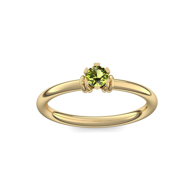 Ring Klassisch Gelbgoldvergoldet Peridot