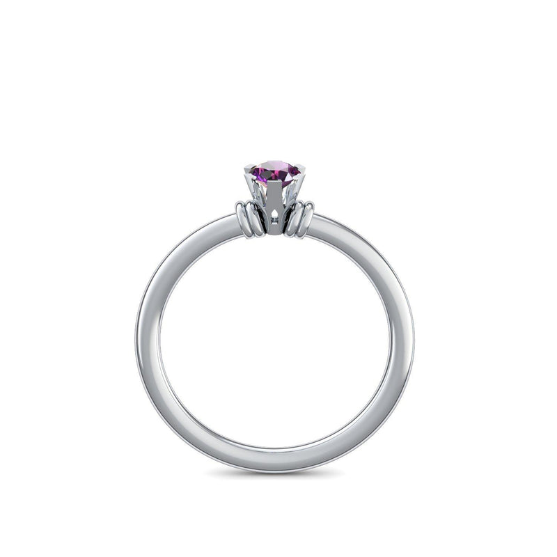 Ring Klassisch Platin Amethyst