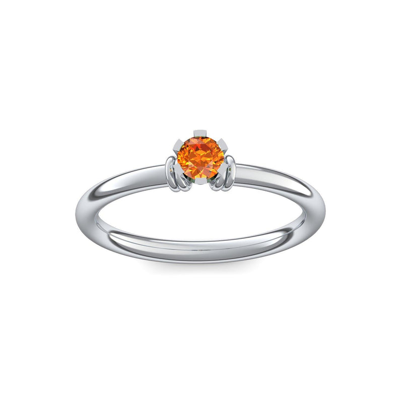 Ring Klassisch Platin Feueropal