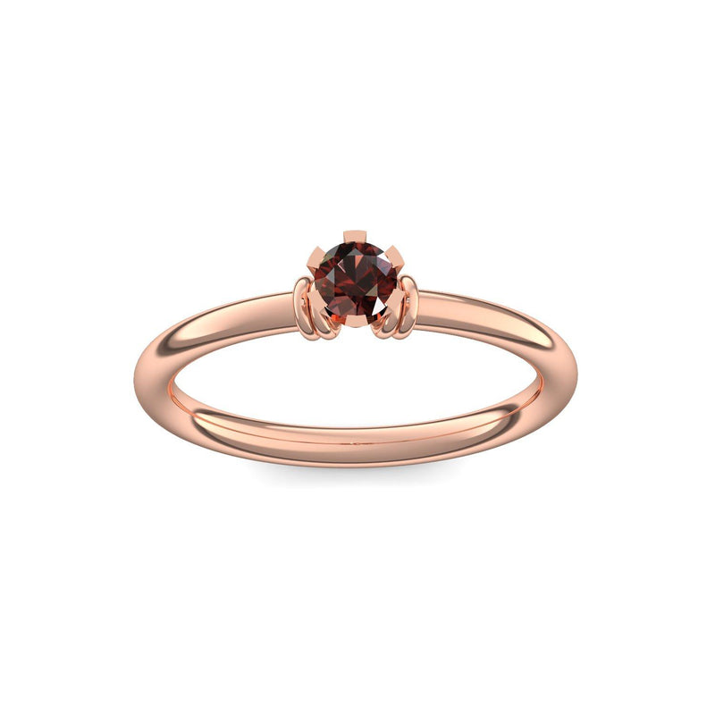 Ring Klassisch Rotgold Granat