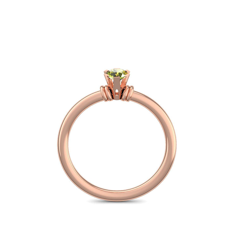 Ring Klassisch Rotgoldvergoldet Peridot