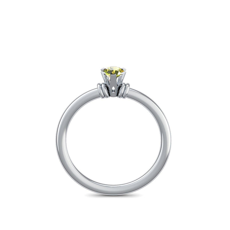 Ring Klassisch Weissgold Peridot