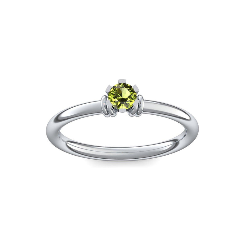 Ring Klassisch Weissgold Peridot