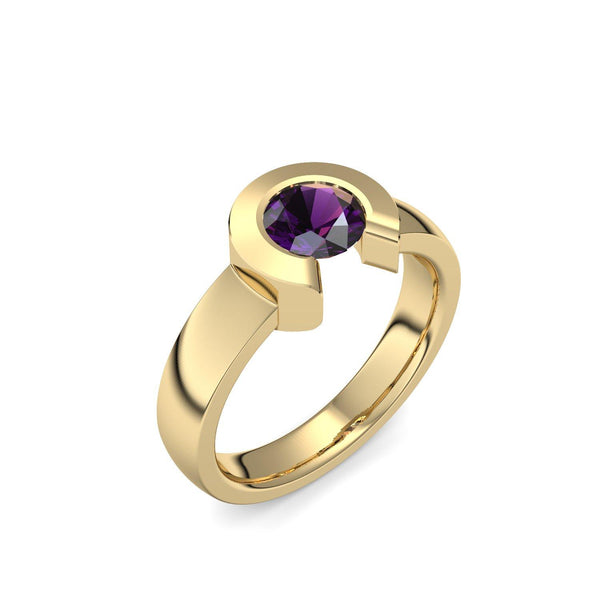 Ring Offen Gelbgold Amethyst