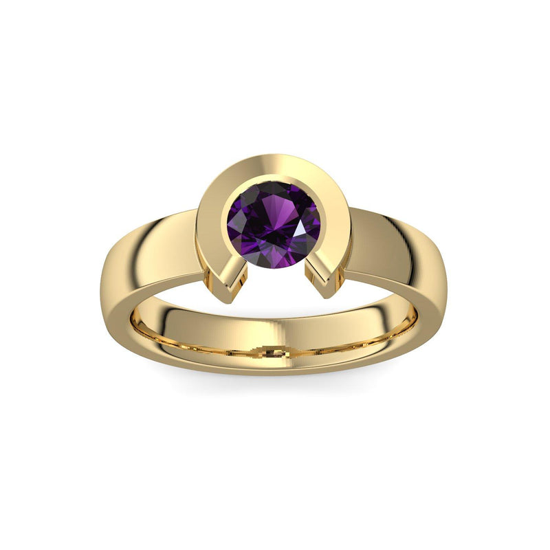 Ring Offen Gelbgold Amethyst