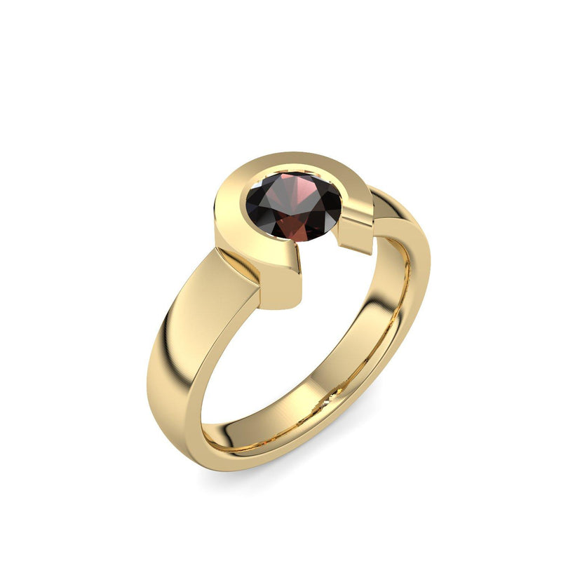 Ring Offen Gelbgold Granat