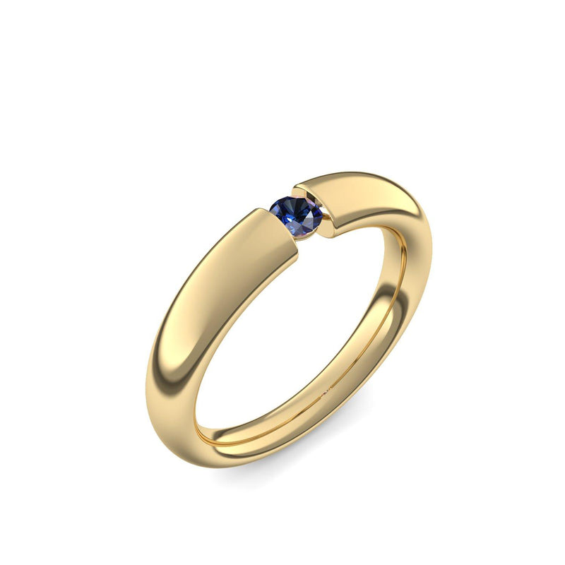 Ring Offen Gelbgold Saphir