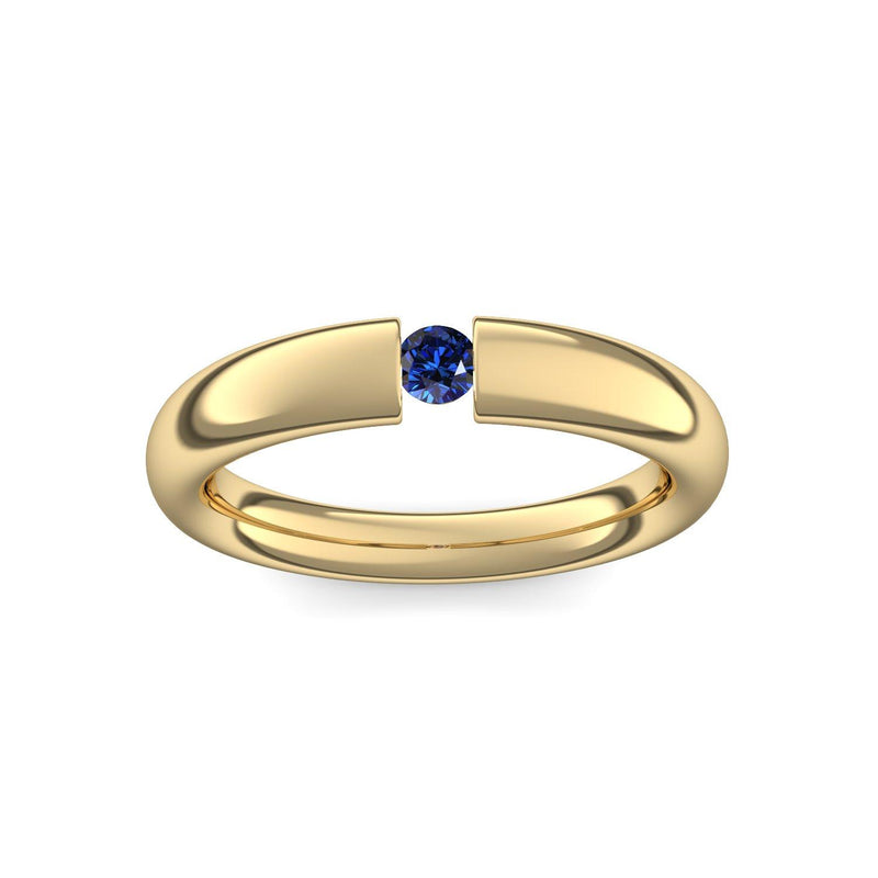 Ring Offen Gelbgold Saphir